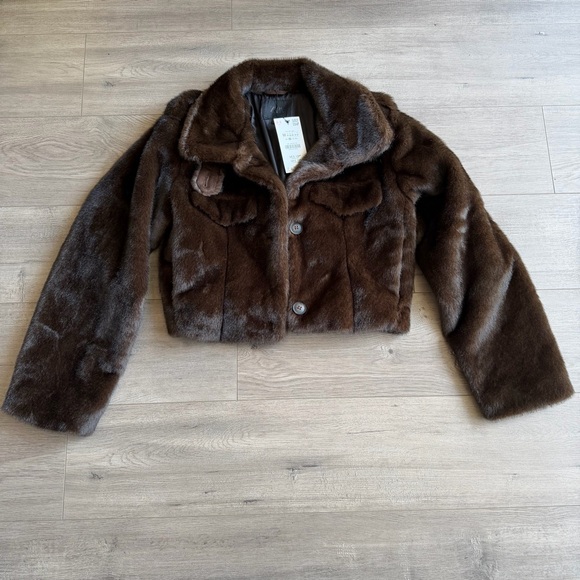 NWT Zara Faux Fur bomber jacket - size medium - Picture 8 of 11